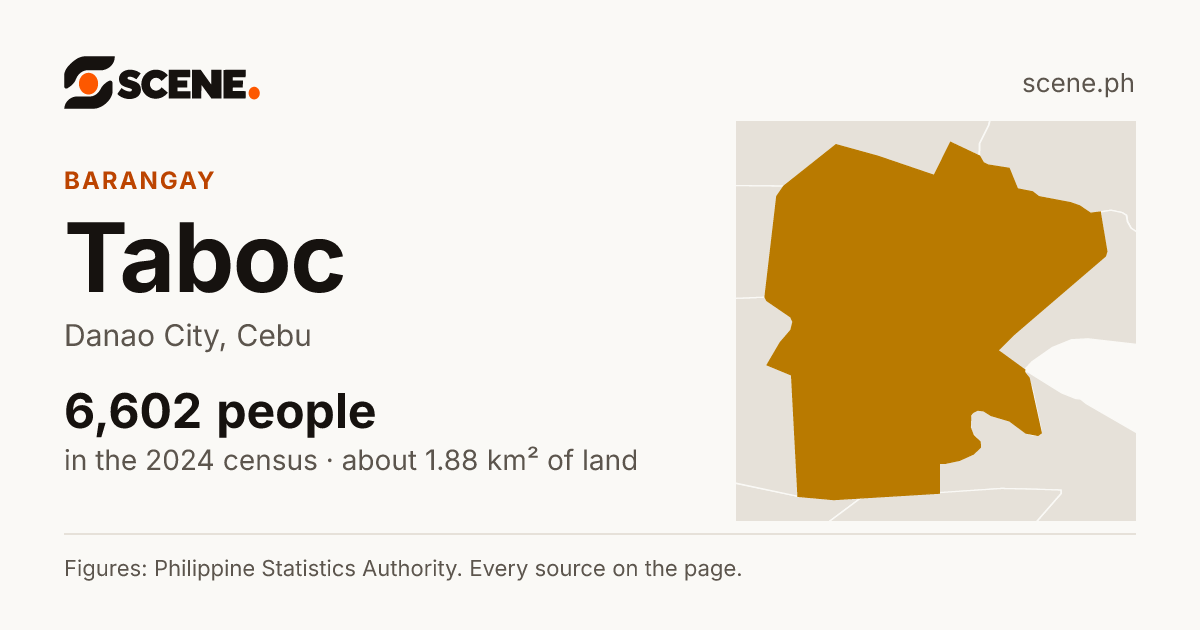 Taboc, Danao City, barangay: 6,602 people in the 2024 census