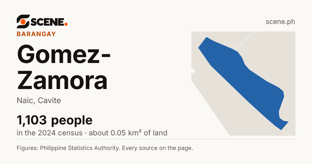 Gomez-Zamora, Naic, barangay: 1,103 people in the 2024 census
