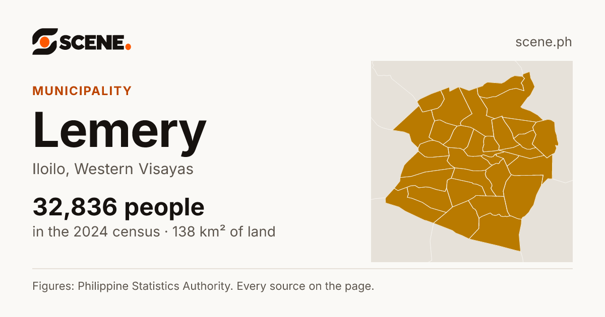 Lemery, Iloilo, municipality: 32,836 people in the 2024 census