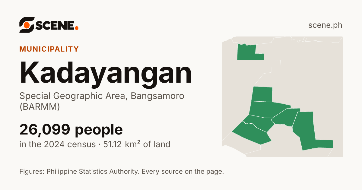 Kadayangan, Special Geographic Area, municipality: 26,099 people in the 2024 census