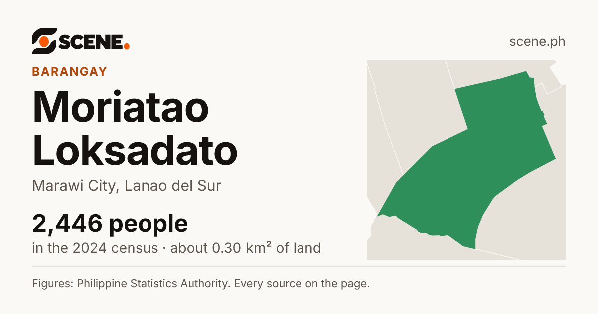 Moriatao Loksadato, Marawi City, barangay: 2,446 people in the 2024 census