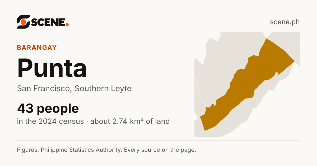 Punta, San Francisco, barangay: 43 people in the 2024 census