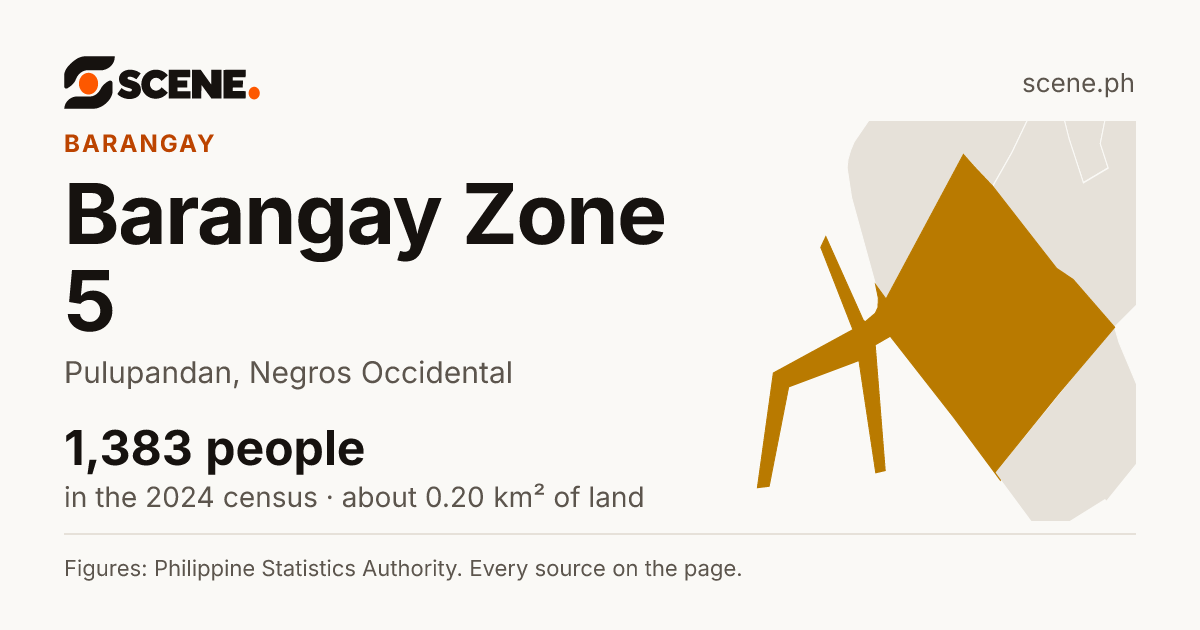 Barangay Zone 5, Pulupandan, barangay: 1,383 people in the 2024 census