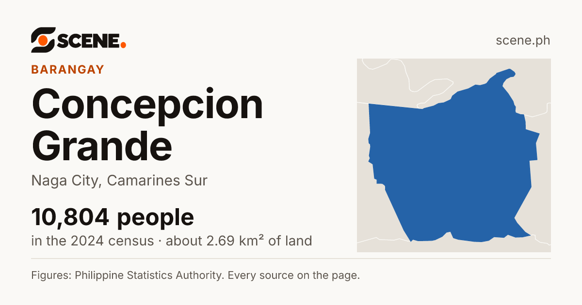 Concepcion Grande, Naga City, barangay: 10,804 people in the 2024 census