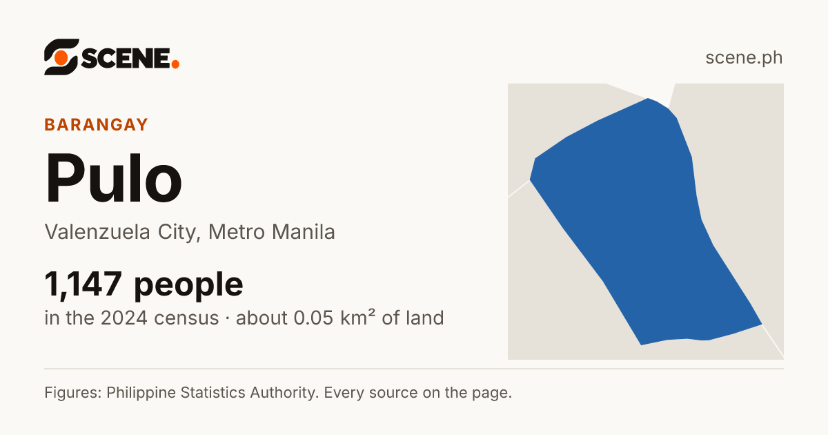 Pulo, Valenzuela City, barangay: 1,147 people in the 2024 census