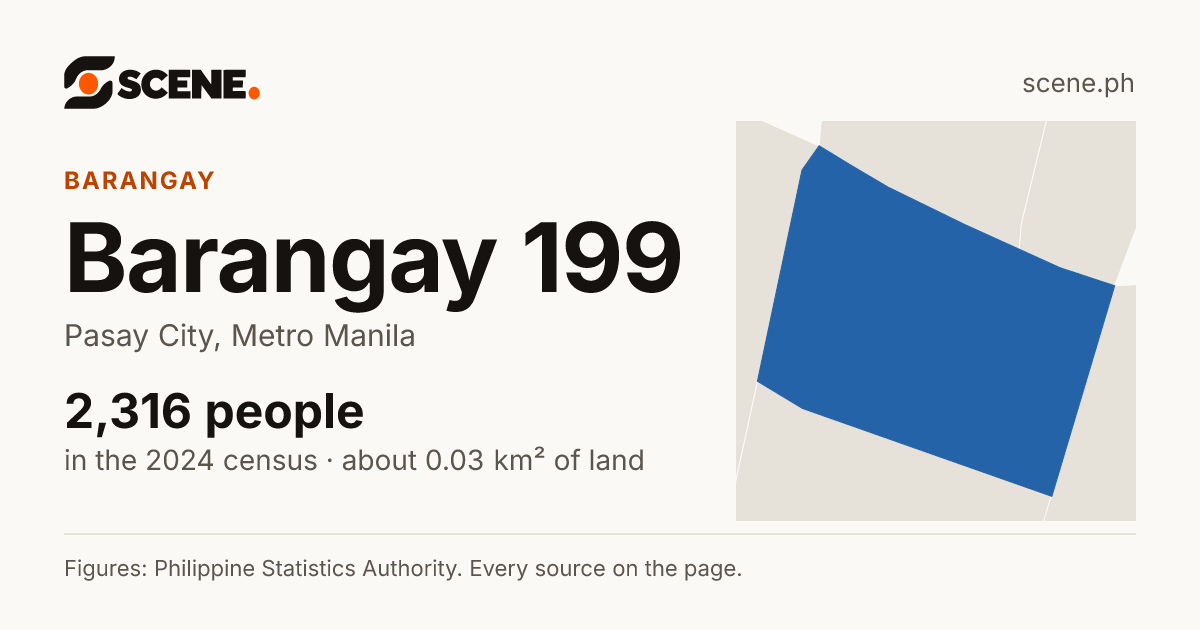 Barangay 199, Pasay City, barangay: 2,316 people in the 2024 census
