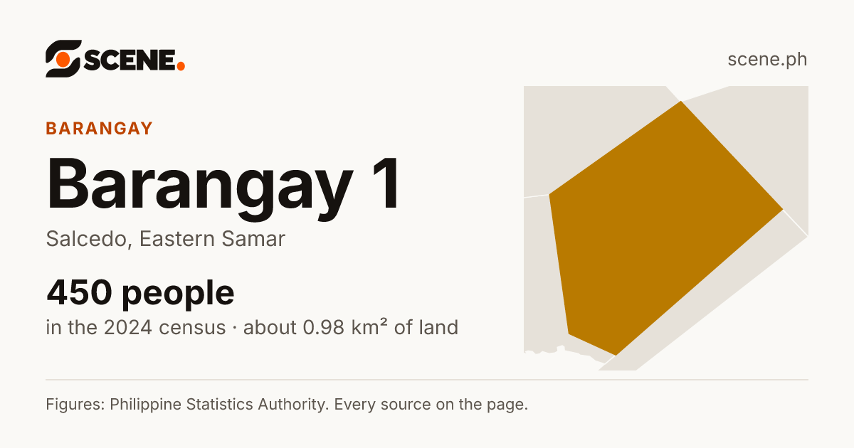 Barangay 1, Salcedo, barangay: 450 people in the 2024 census