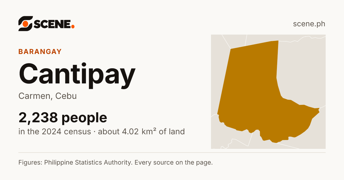 Cantipay, Carmen, barangay: 2,238 people in the 2024 census