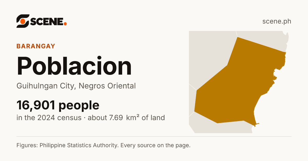 Poblacion, Guihulngan City, barangay: 16,901 people in the 2024 census