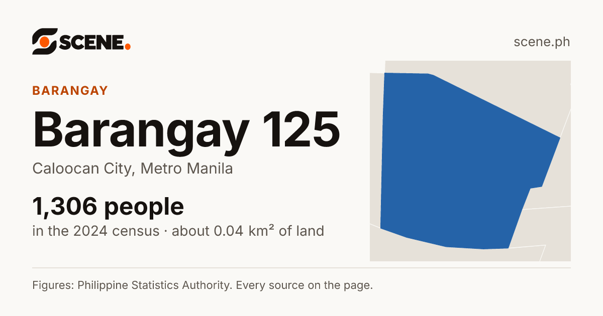 Barangay 125, Caloocan City, barangay: 1,306 people in the 2024 census