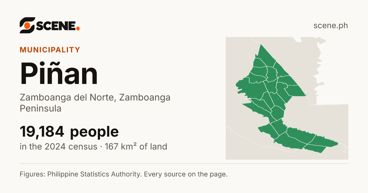 Piñan, Zamboanga del Norte, municipality: 19,184 people in the 2024 census
