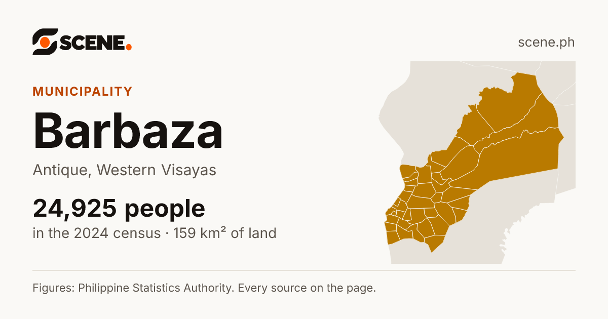 Barbaza, Antique, municipality: 24,925 people in the 2024 census