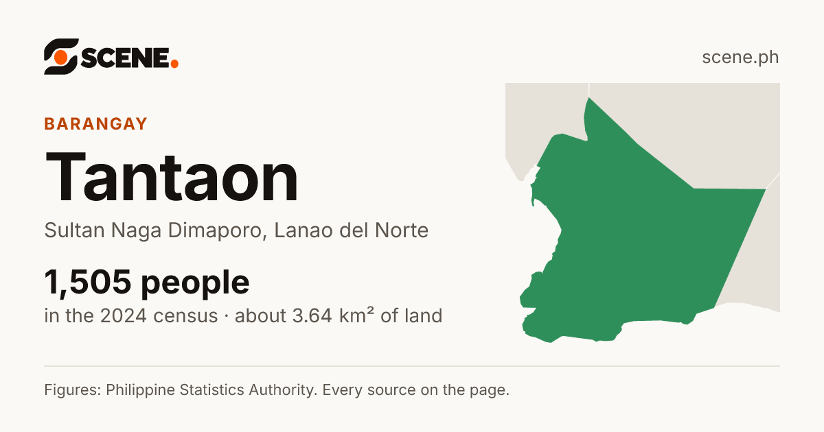 Tantaon, Sultan Naga Dimaporo, barangay: 1,505 people in the 2024 census