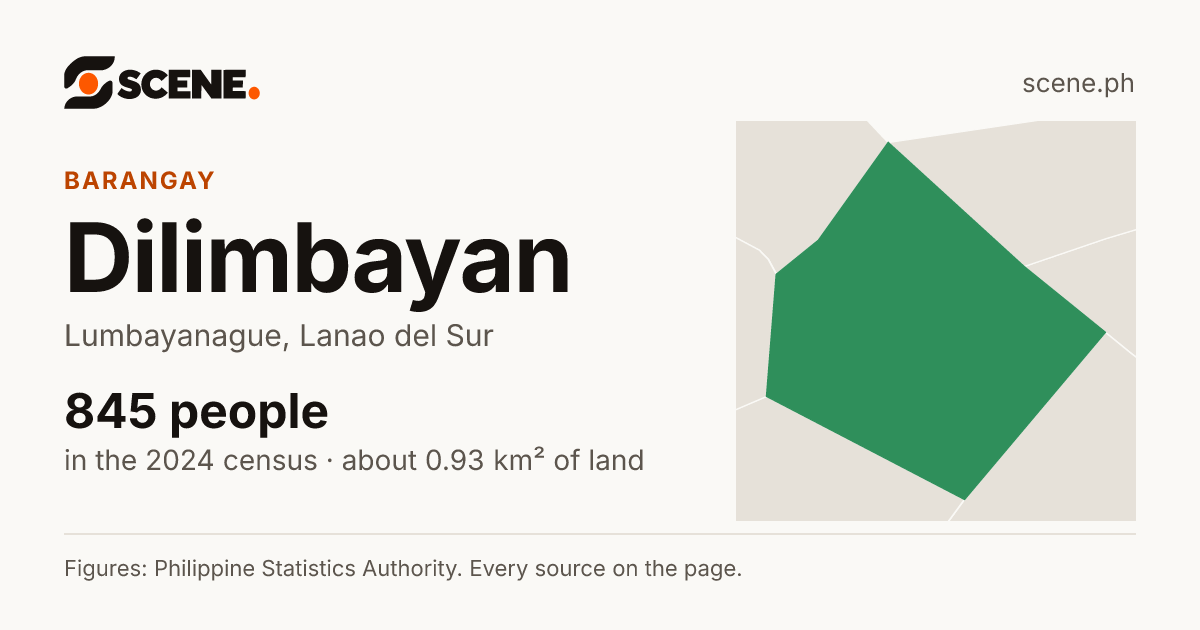 Dilimbayan, Lumbayanague, barangay: 845 people in the 2024 census