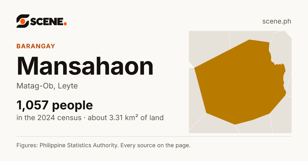 Mansahaon, Matag-Ob, barangay: 1,057 people in the 2024 census
