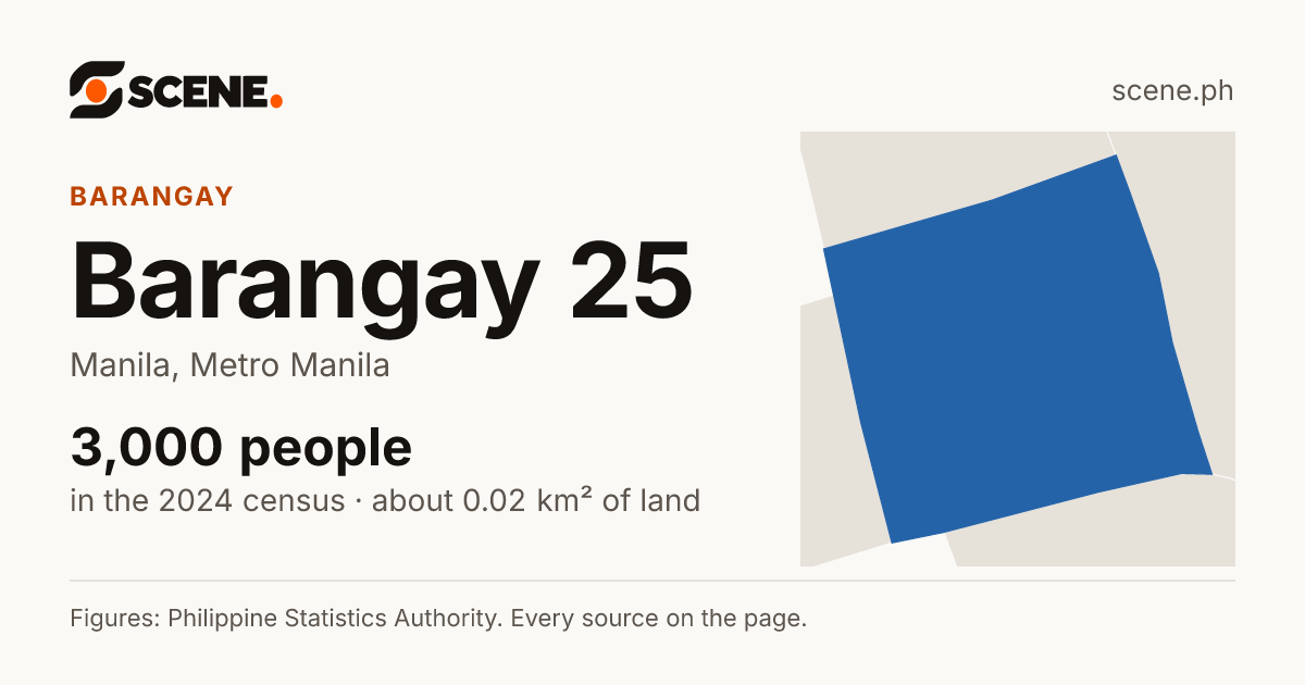 Barangay 25, Manila, barangay: 3,000 people in the 2024 census