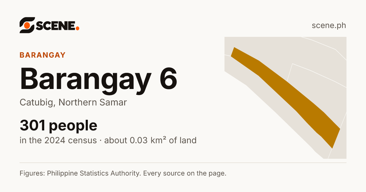 Barangay 6, Catubig, barangay: 301 people in the 2024 census