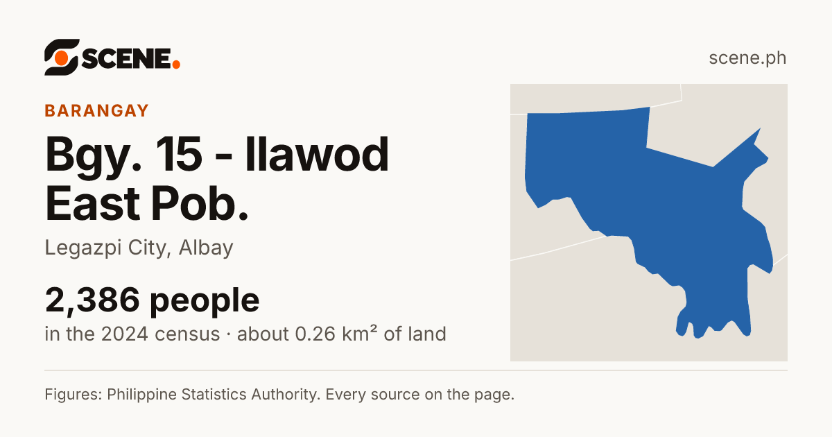 Bgy. 15 - Ilawod East Pob., Legazpi City, barangay: 2,386 people in the 2024 census
