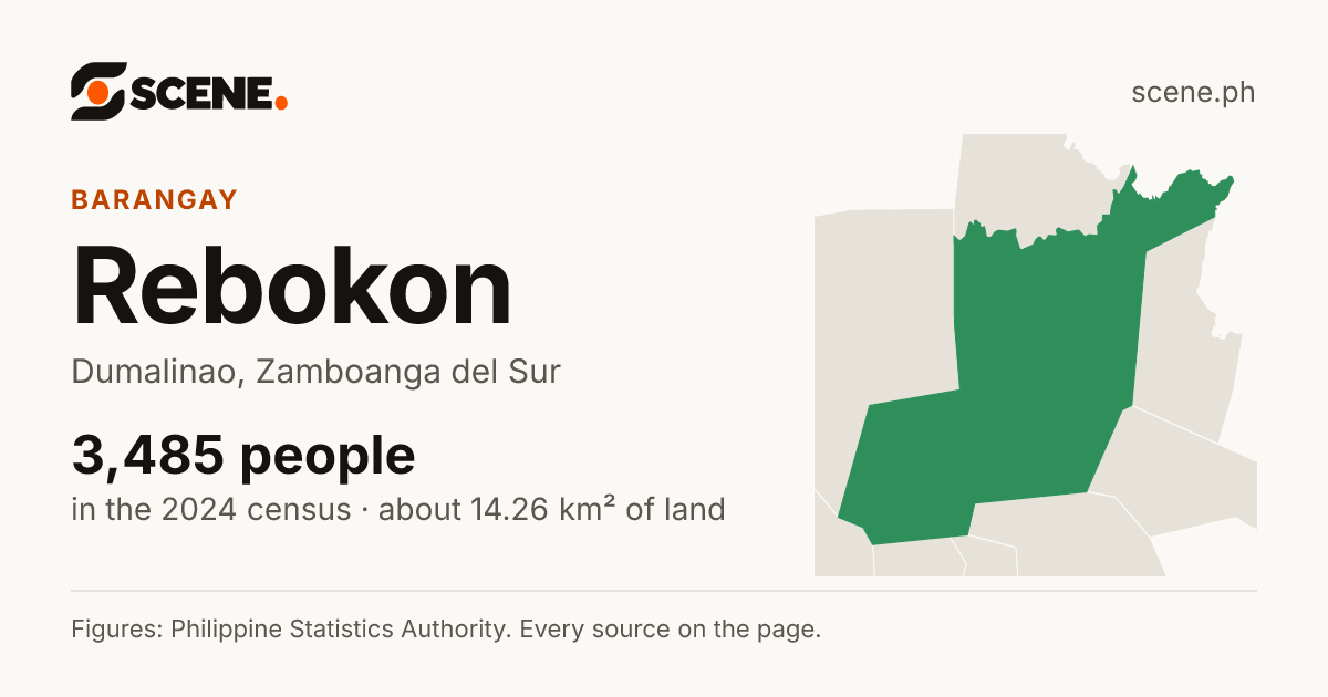 Rebokon, Dumalinao, barangay: 3,485 people in the 2024 census
