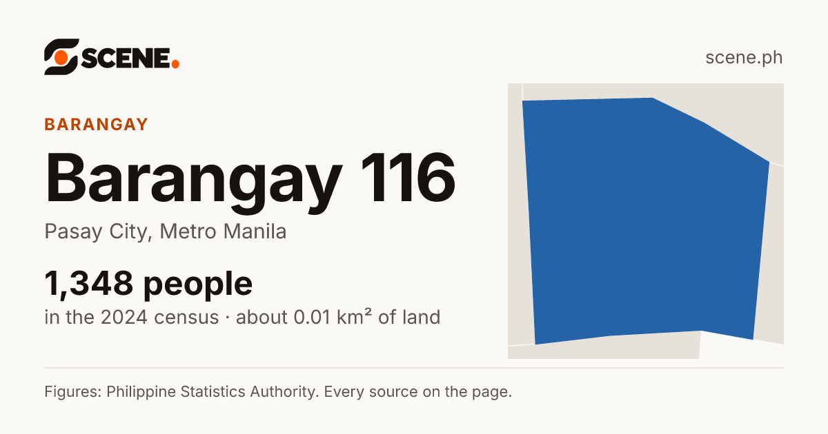 Barangay 116, Pasay City, barangay: 1,348 people in the 2024 census
