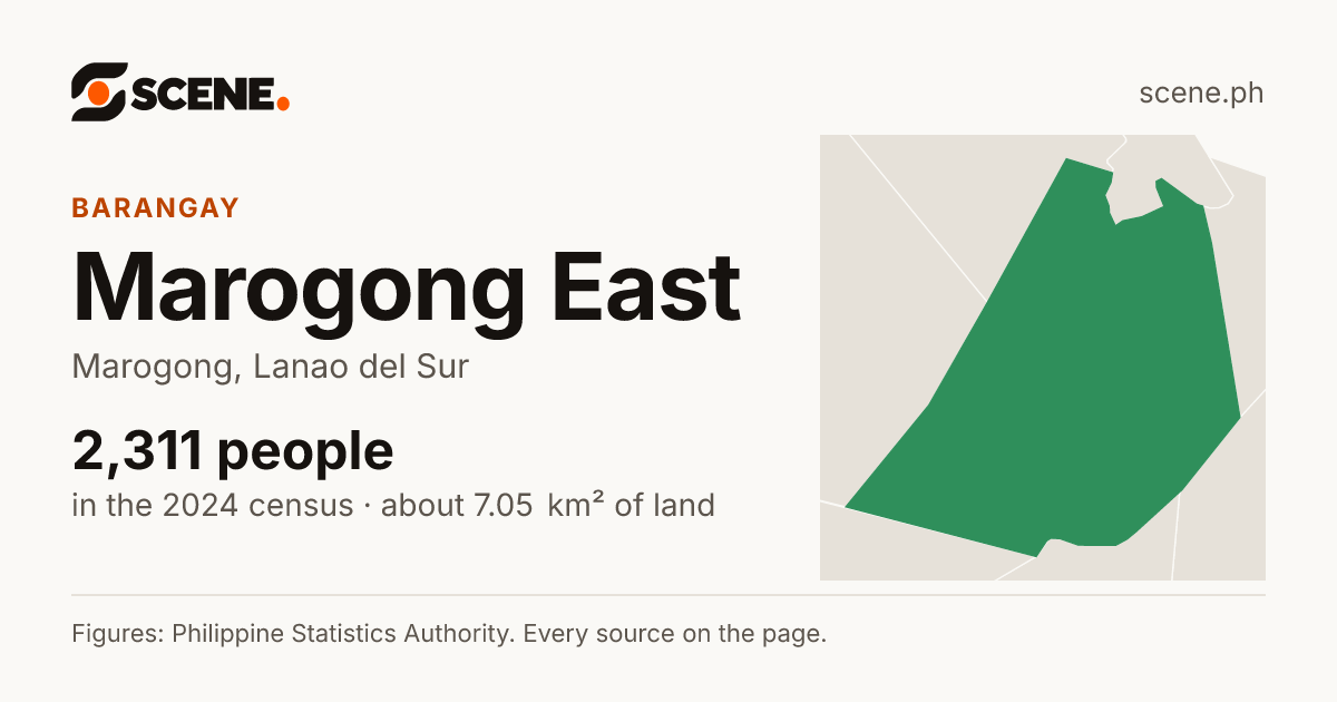 Marogong East, Marogong, barangay: 2,311 people in the 2024 census
