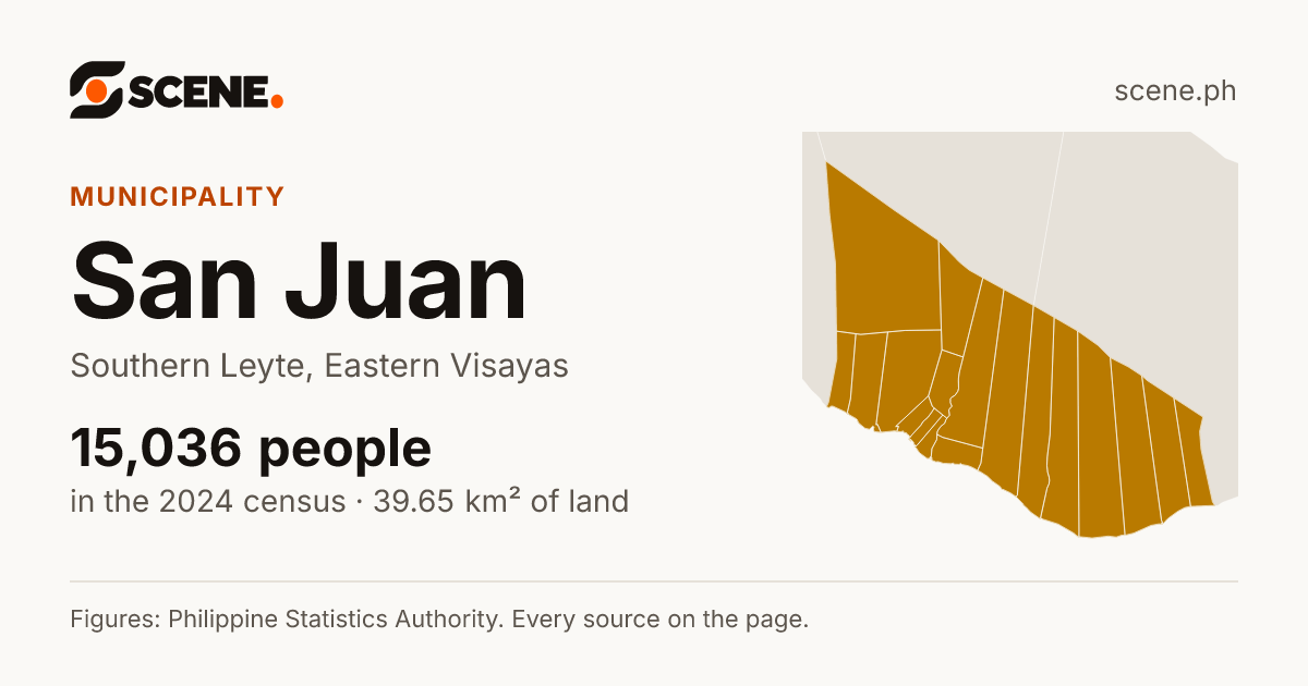 San Juan, Southern Leyte, municipality: 15,036 people in the 2024 census