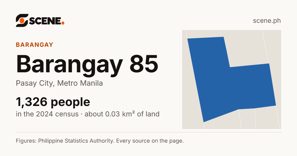 Barangay 85, Pasay City, barangay: 1,326 people in the 2024 census