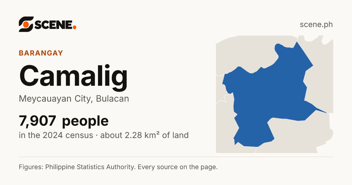 Camalig, Meycauayan City, barangay: 7,907 people in the 2024 census