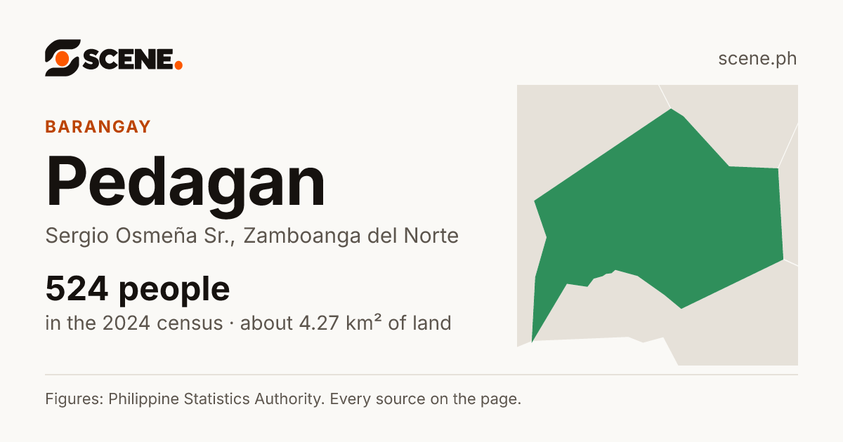 Pedagan, Sergio Osmeña Sr., barangay: 524 people in the 2024 census