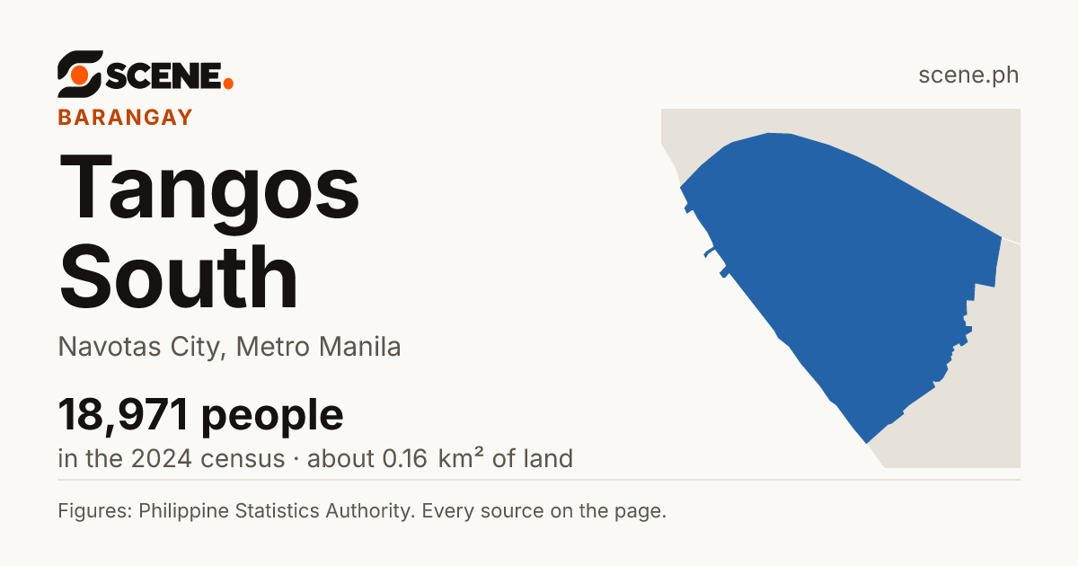 Tangos South, Navotas City, barangay: 18,971 people in the 2024 census