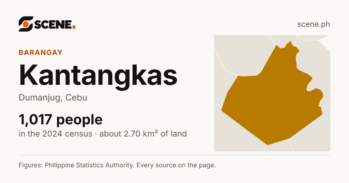 Kantangkas, Dumanjug, barangay: 1,017 people in the 2024 census