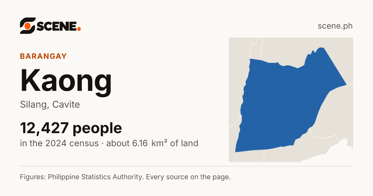 Kaong, Silang, barangay: 12,427 people in the 2024 census