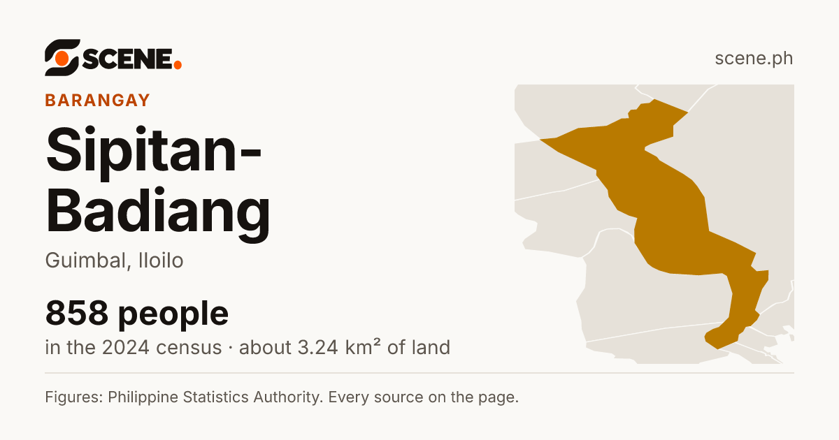 Sipitan-Badiang, Guimbal, barangay: 858 people in the 2024 census