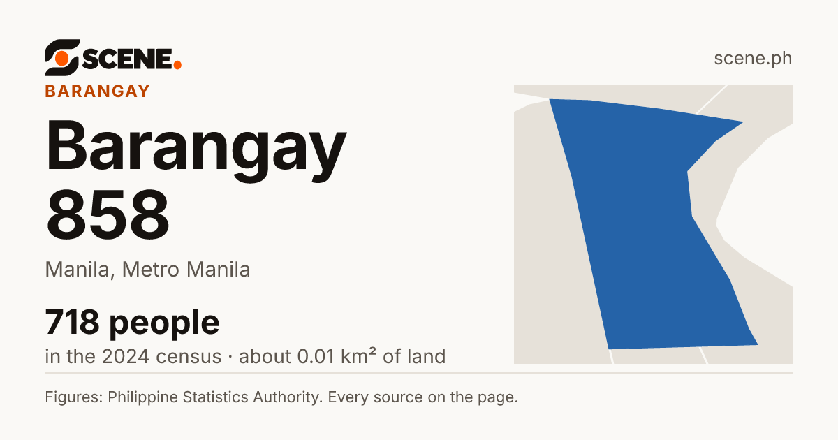 Barangay 858, Manila, barangay: 718 people in the 2024 census