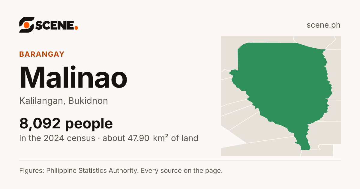 Malinao, Kalilangan, barangay: 8,092 people in the 2024 census