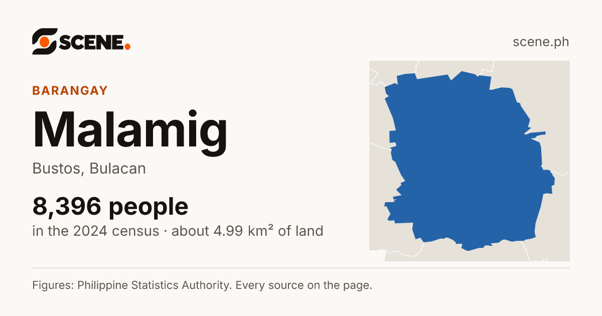 Malamig, Bustos, barangay: 8,396 people in the 2024 census