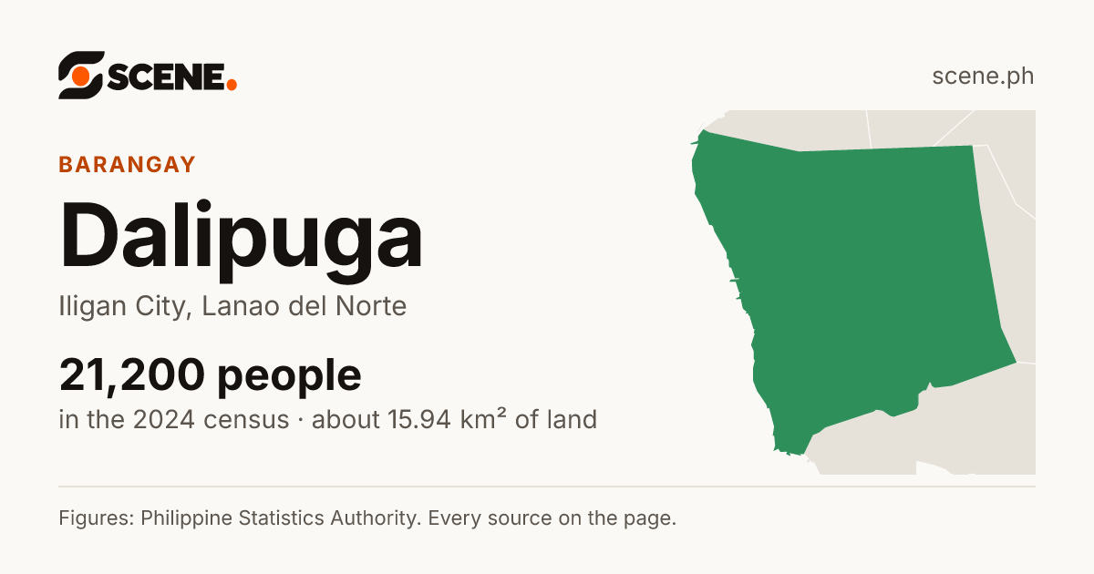 Dalipuga, Iligan City, barangay: 21,200 people in the 2024 census