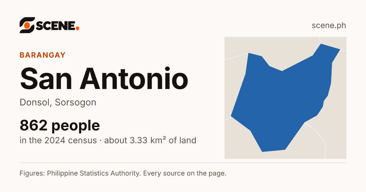 San Antonio, Donsol, barangay: 862 people in the 2024 census
