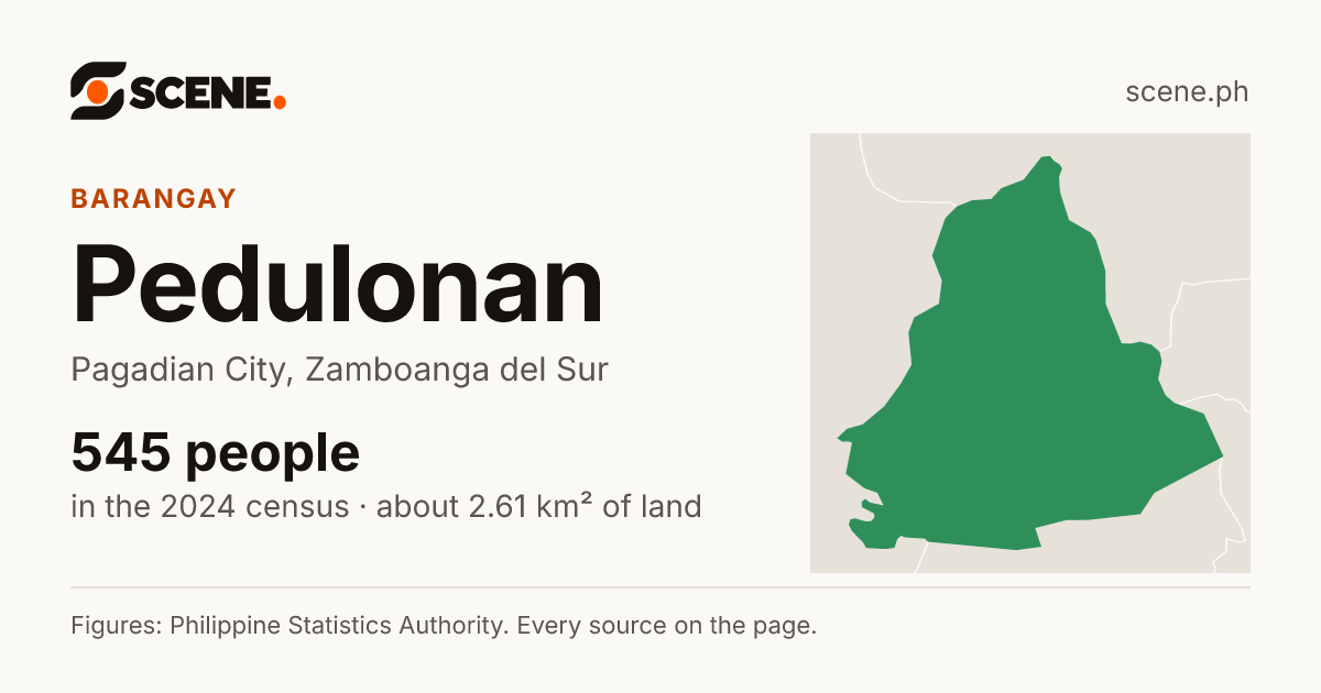Pedulonan, Pagadian City, barangay: 545 people in the 2024 census