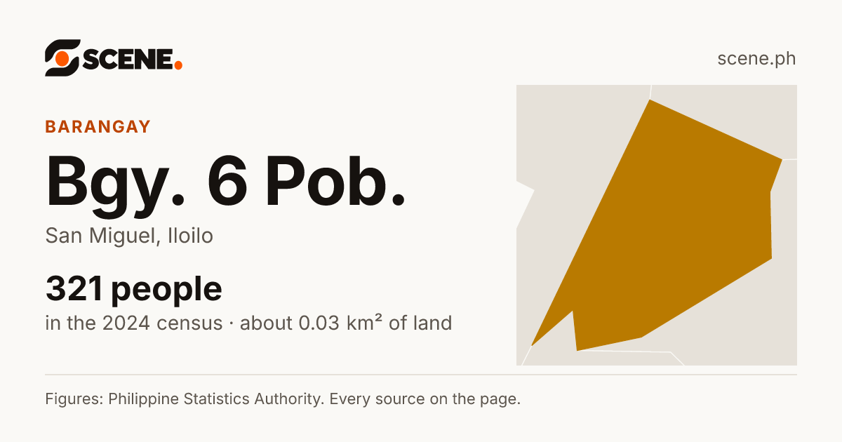 Bgy. 6 Pob., San Miguel, barangay: 321 people in the 2024 census