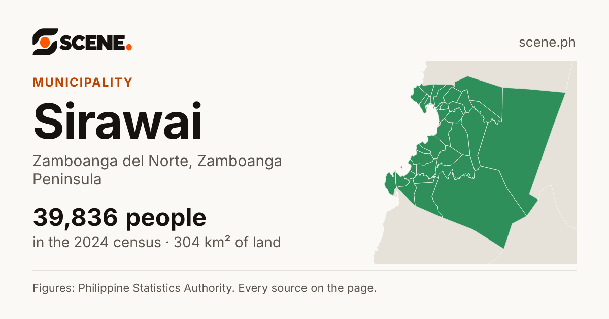 Sirawai, Zamboanga del Norte, municipality: 39,836 people in the 2024 census