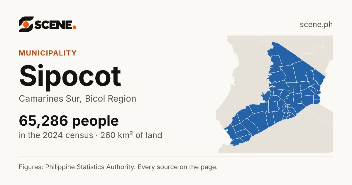 Sipocot, Camarines Sur, municipality: 65,286 people in the 2024 census