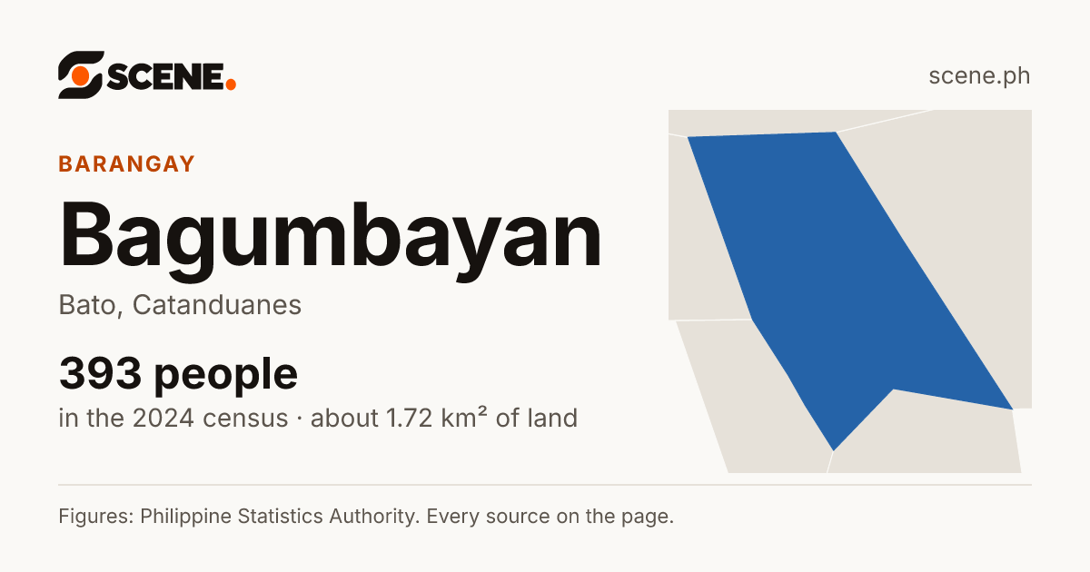 Bagumbayan, Bato, barangay: 393 people in the 2024 census