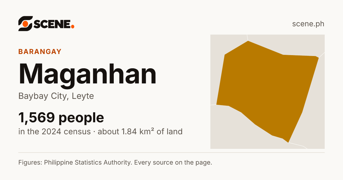 Maganhan, Baybay City, barangay: 1,569 people in the 2024 census