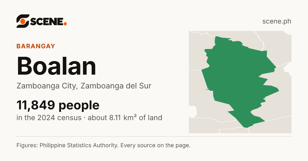 Boalan, Zamboanga City, barangay: 11,849 people in the 2024 census