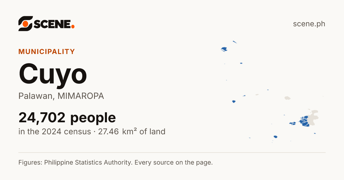 Cuyo, Palawan, municipality: 24,702 people in the 2024 census