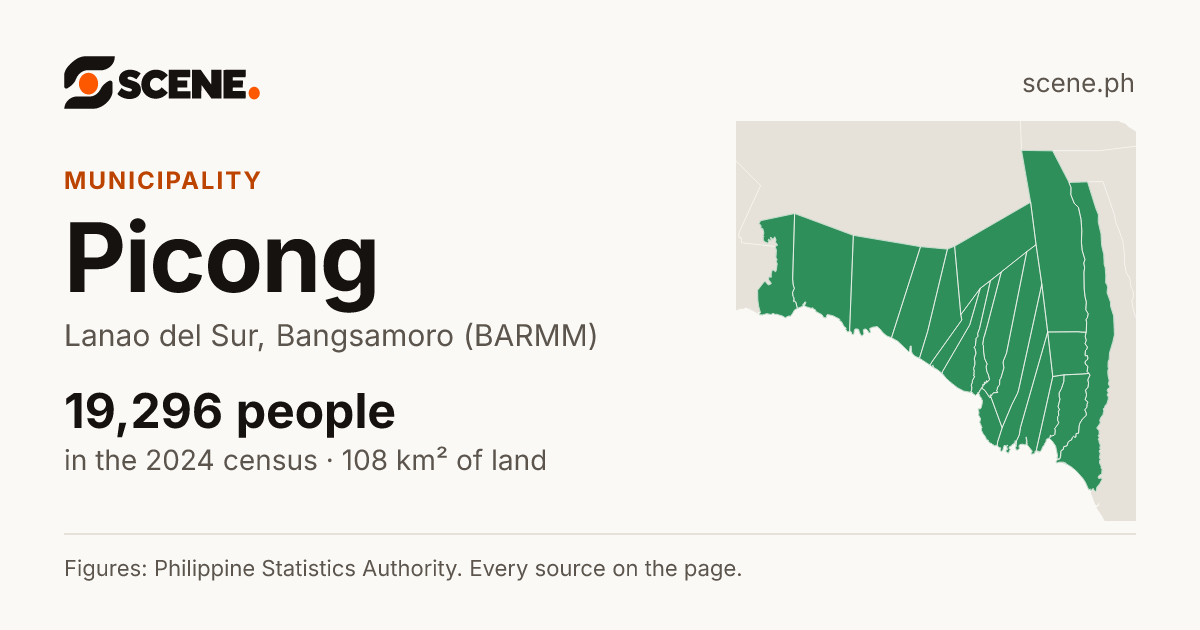 Picong, Lanao del Sur, municipality: 19,296 people in the 2024 census