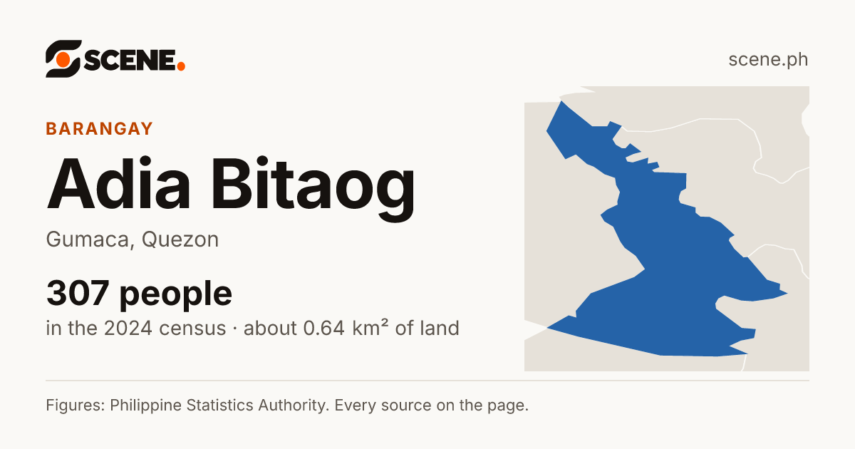 Adia Bitaog, Gumaca, barangay: 307 people in the 2024 census