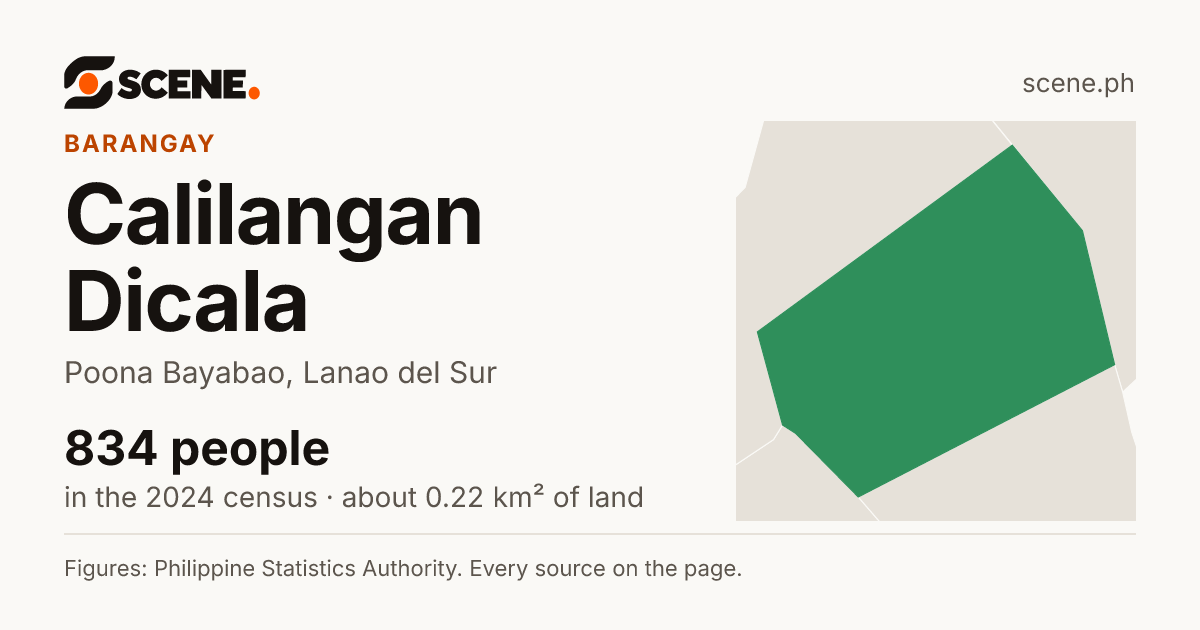Calilangan Dicala, Poona Bayabao, barangay: 834 people in the 2024 census