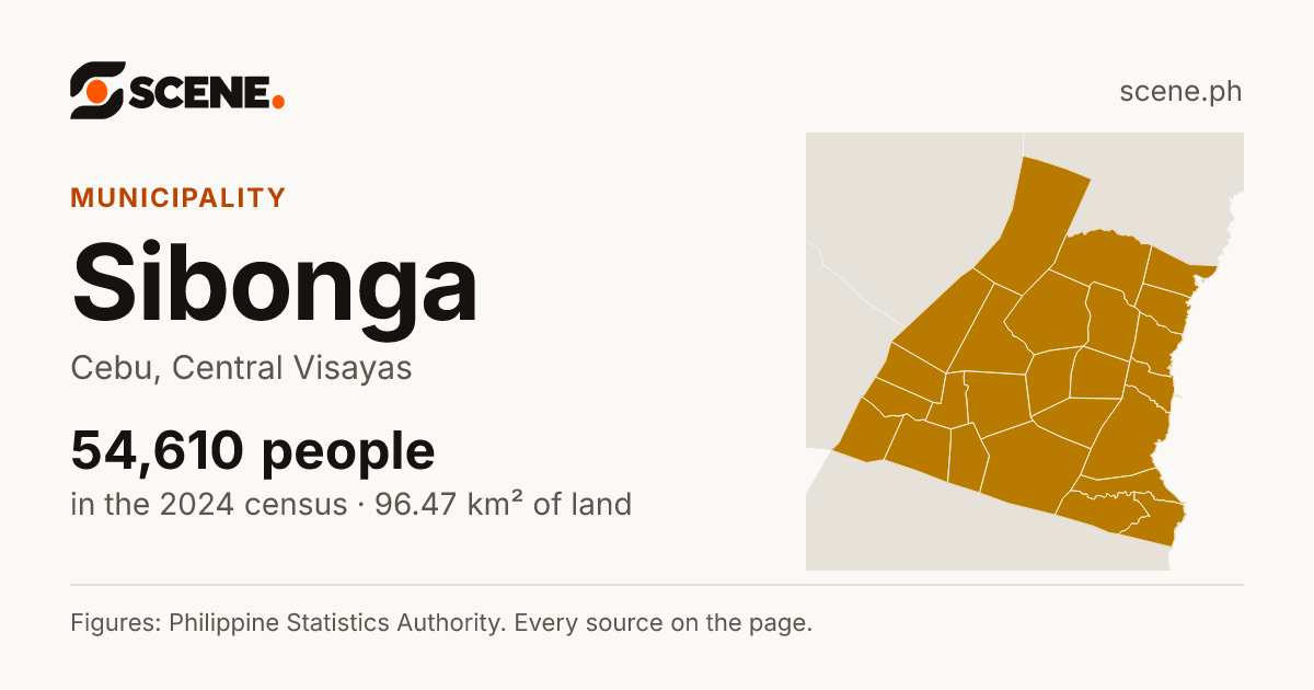 Sibonga, Cebu, municipality: 54,610 people in the 2024 census